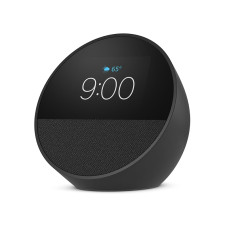 All-new Amazon Echo Spot (2024 release), Smart alarm clock with vibrant sound + Alexa, Black